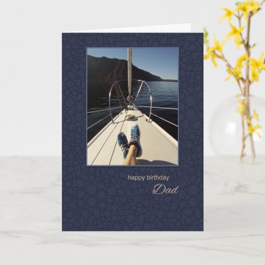 Geburtstag der Vater Sailing Card Karte (Gelbe Blume)