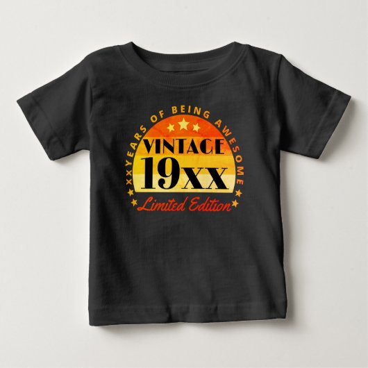 Geburtstag der Vintag Limited Edition Baby T-shirt (Vorderseite)