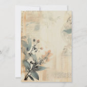 Geburtstag der Vintagen botanischen Frauen Einladung (Rückseite)