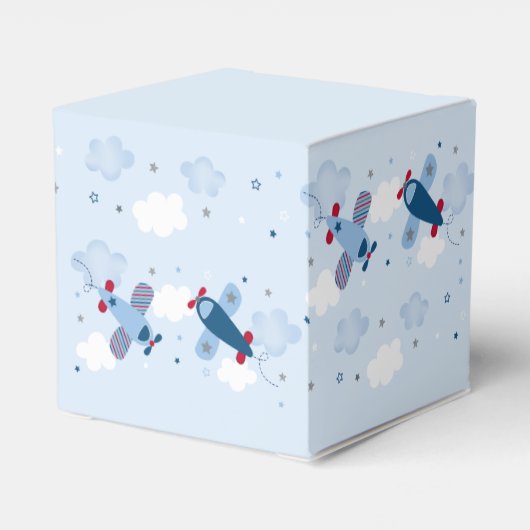 Geburtstag der Wolken im Flugzeug Geschenkschachtel (Rückseite)