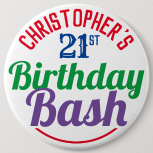 Geburtstag des 21. Lebensjahres Button