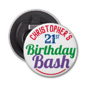 Geburtstag des 21. Lebensjahres Flaschenöffner (Vorderseite)