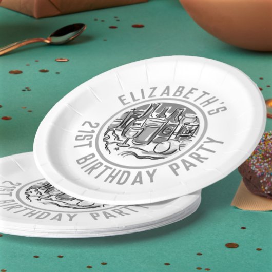 Geburtstag des 21. Lebensjahres Pappteller