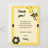 Geburtstag des Bienentages Party Dankeschön Karte (Vorderseite)