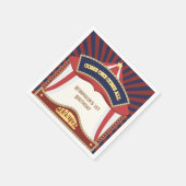 Geburtstag des blauen Retro-Karnevals Serviette (Ecke)