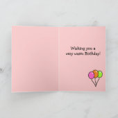 Geburtstag des Dackel-Cartoon-2 Karte (Innenseite)