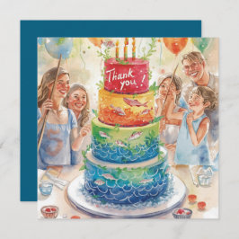 Geburtstag des Fischfangs zum Thema Spaß Dankeskarte