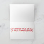 Geburtstag des gebratenen Hühners Karte (Innenseite)