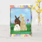 Geburtstag des Hauses Bonny Bunnies Karte (Gelbe Blume)