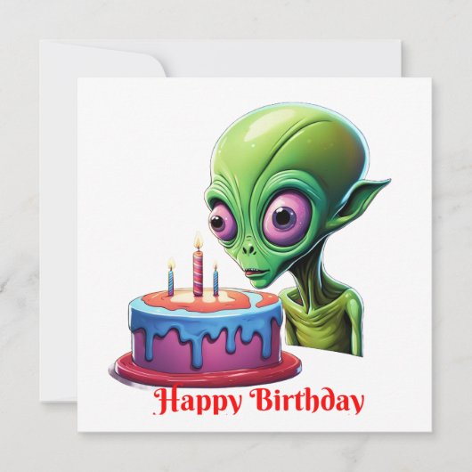 Geburtstag des Himmelsbesuchers Einladung (Vorderseite)