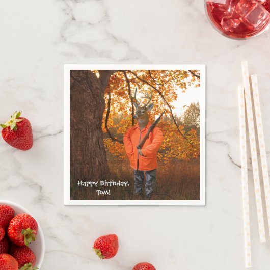 Geburtstag des Hirschjägers Serviette (Beispiel)