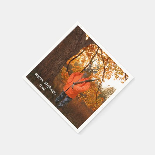 Geburtstag des Hirschjägers Serviette (Ecke)