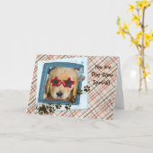 Geburtstag des Hundes Karte (Gelbe Blume)