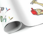 Geburtstag des Ingenieurs Geschenkpapier (Rolleneckpunkt)