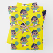 Geburtstag des Kindes (Afroamerikaner)  Geschenkpapier Set (Beispiel)