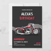 Geburtstag des klassischen Motorrades Einladung (Vorderseite)