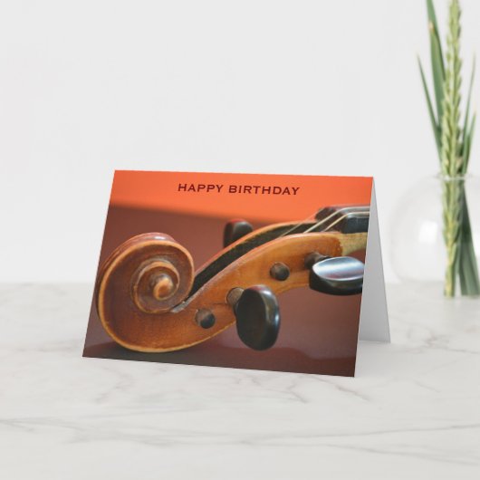 Geburtstag des klassischen Musikinstruments Violin Karte (Vorderseite)