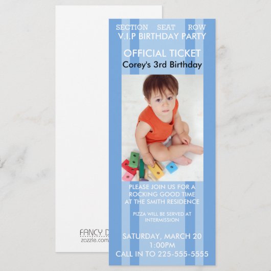 Geburtstag des Konzerts Einladung (Vorne/Hinten)