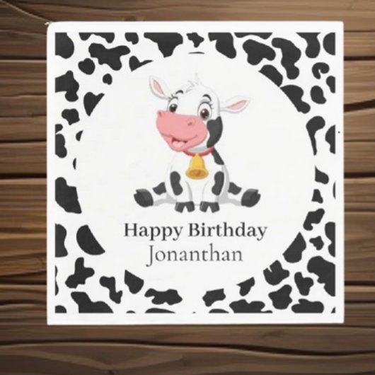 Geburtstag des Kuhkindes Serviette