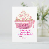 Geburtstag des Lehrers Karte (Stehend Vorderseite)