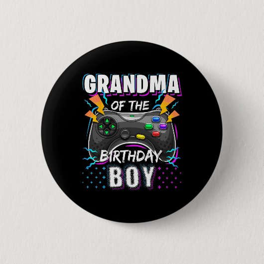 Geburtstag des Matching Video Game des Jungen Button (Vorderseite)