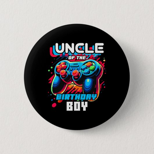 Geburtstag des Matching Video Game des Jungen Button (Vorderseite)