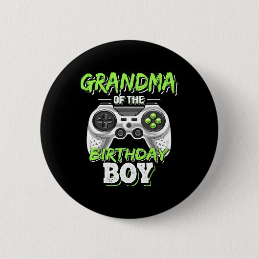 Geburtstag des Matching Video Game des Jungen Button (Vorderseite)