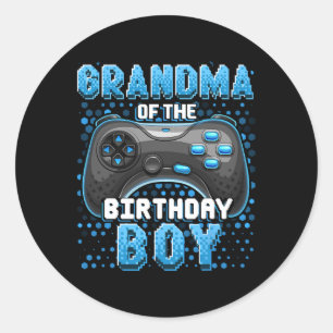 Geburtstag des Matching Video Game des Jungen Matc Runder Aufkleber