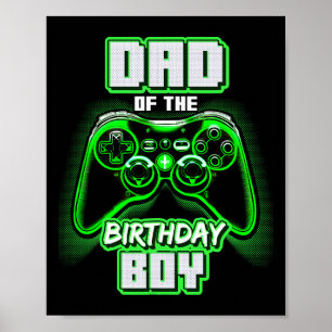 Geburtstag des Matching Video Game des Jungen Poster