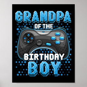 Geburtstag des Matching Video Game des Jungen Poster