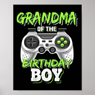 Geburtstag des Matching Video Game des Jungen Poster
