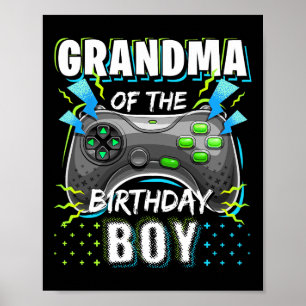 Geburtstag des Matching Video Game des Jungen Poster