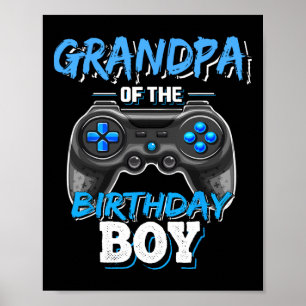 Geburtstag des Matching Video Game des Jungen Poster