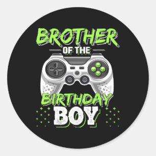 Geburtstag des Matching Video Game des Jungen Runder Aufkleber