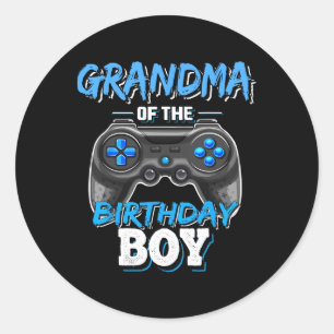 Geburtstag des Matching Video Game des Jungen Runder Aufkleber