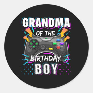 Geburtstag des Matching Video Game des Jungen Runder Aufkleber