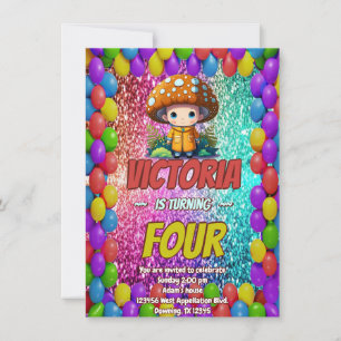 Geburtstag des Mushroom Guardian für Kinder Einladung