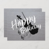 Geburtstag des Musiziers Postkarte (Vorne/Hinten)