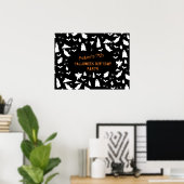 Geburtstag des niedlichen Geisters, der Fledermäus Poster (Heimbüro)