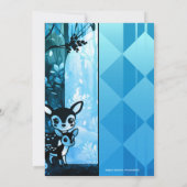 Geburtstag des niedlichen Hirschautokids Einladung (Rückseite)