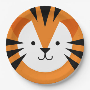 Geburtstag des niedlichen Tigerschaukers Pappteller