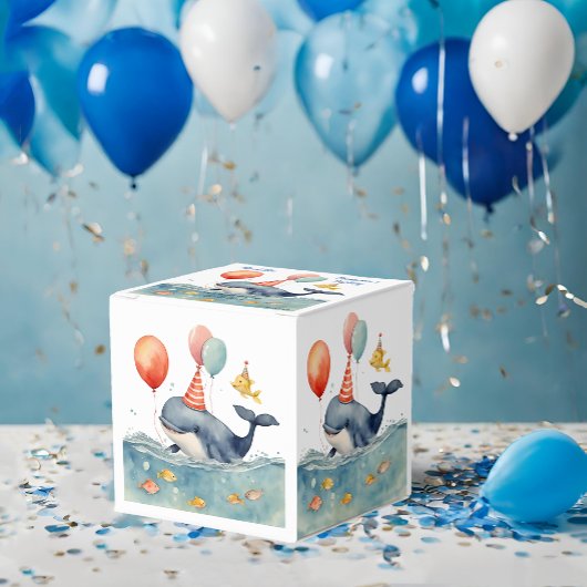 Geburtstag des niedlichen Whale Boys Geschenkschachtel