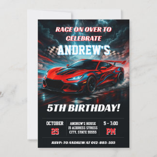 Geburtstag des Personal Racing Car Sports für Jung Einladung