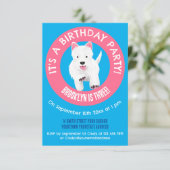 Geburtstag des personalisierten Westhochlandes Einladung (Stehend Vorderseite)