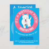 Geburtstag des personalisierten Westhochlandes Einladung (Vorne/Hinten)