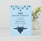 Geburtstag des Piloten der Luftwaffe Einladung (Stehend Vorderseite)