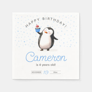Geburtstag des Pinguin-Pinguins Serviette