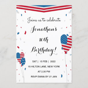 Geburtstag des Präsidenten lädt die USA zum patrio Einladung