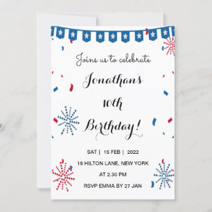 Geburtstag des Präsidenten lädt die USA zum patrio Einladung