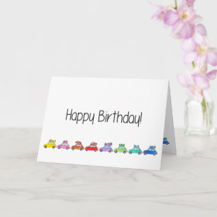 Geburtstag des Retro Fiat 500 Karte